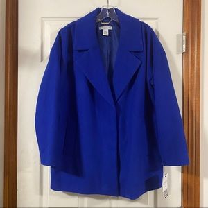 NEW Liz Claiborne Petite Blue Coat